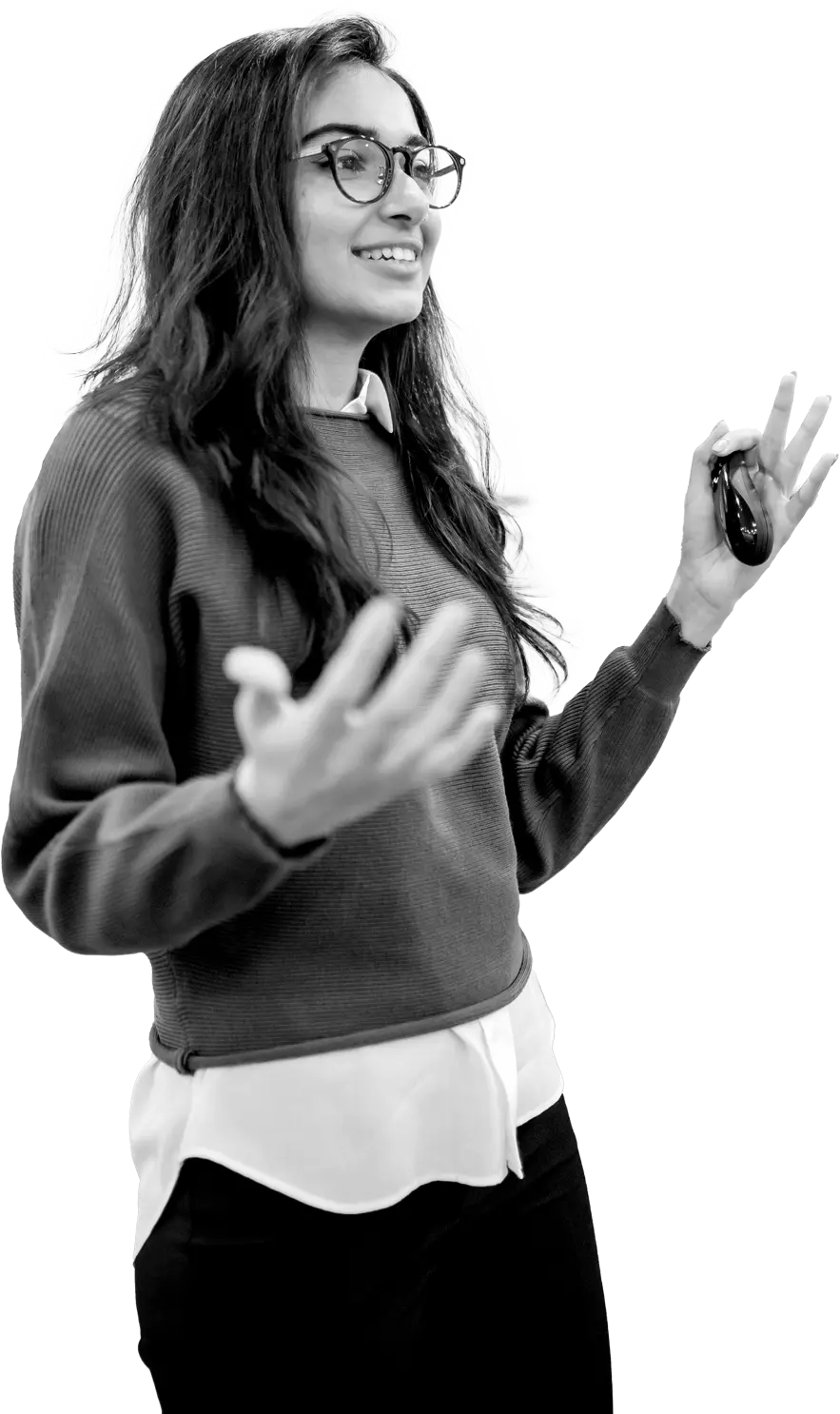 Student presenting to class